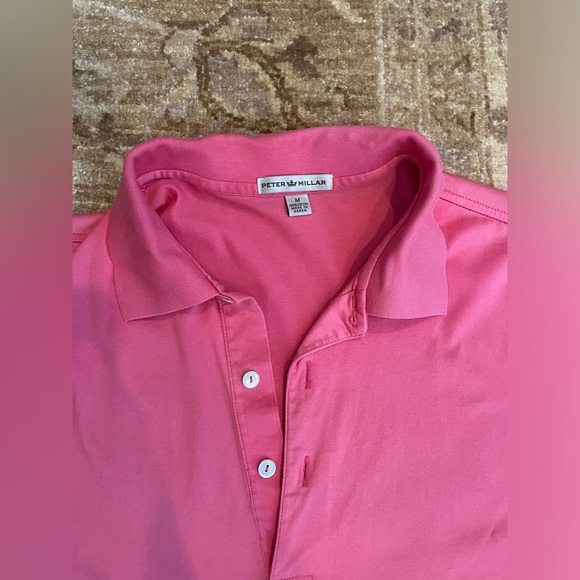 Peter Millar Men’s Pink Polo size Medium - Picture 2 of 11